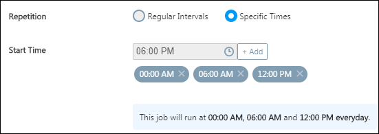 specified time job